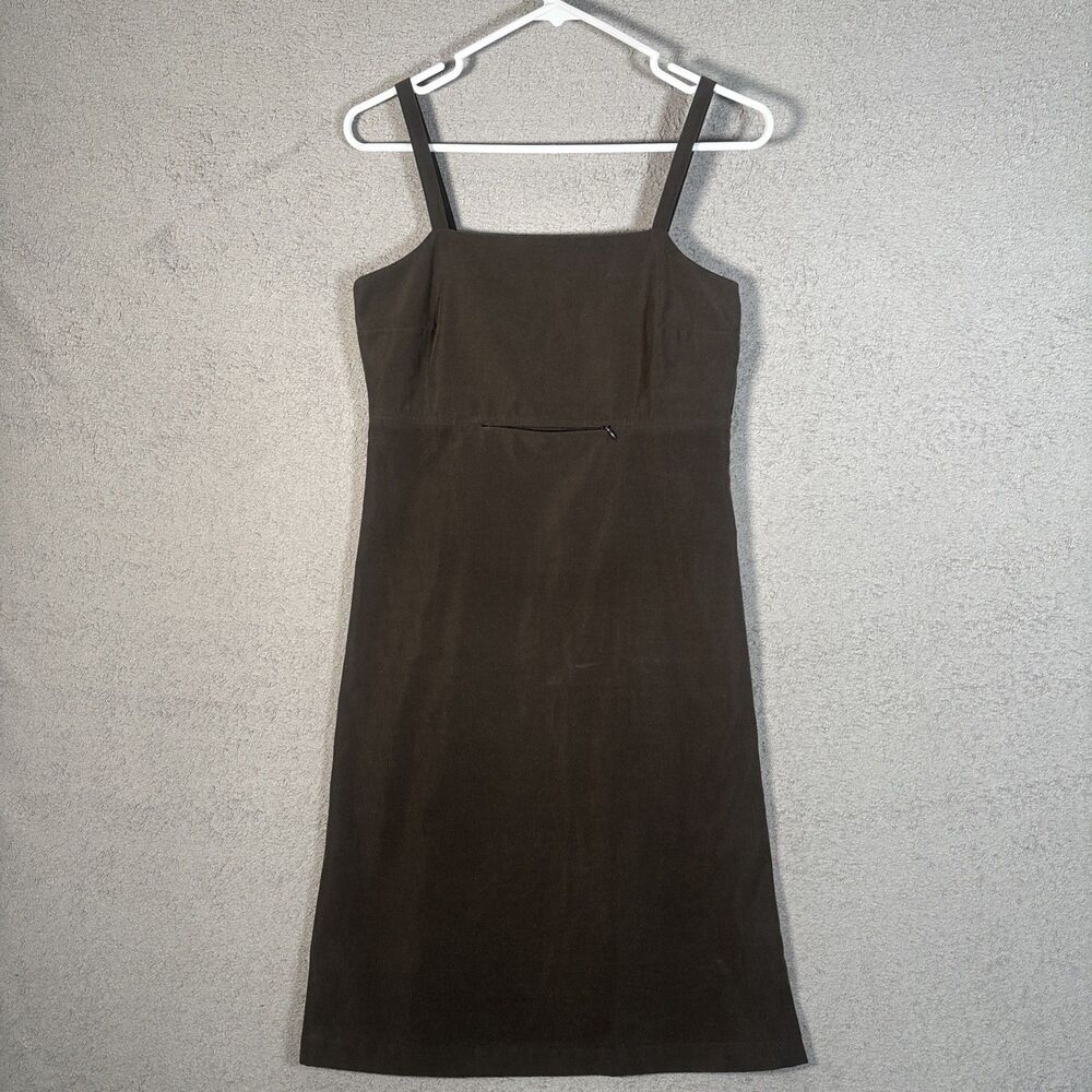Patagonia Slip Dress Mini Women’s Size 4 Olive Brown Hidden Pockets Empire Waist